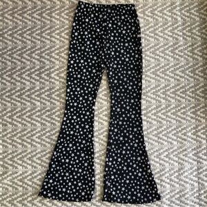 Nasty Gal flare pants star pattern throughout size 6